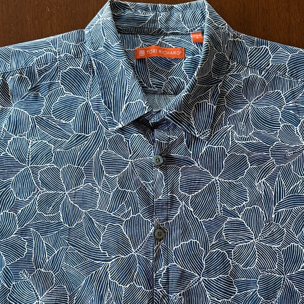 Tori Richard Blue Floral Men's Shirt